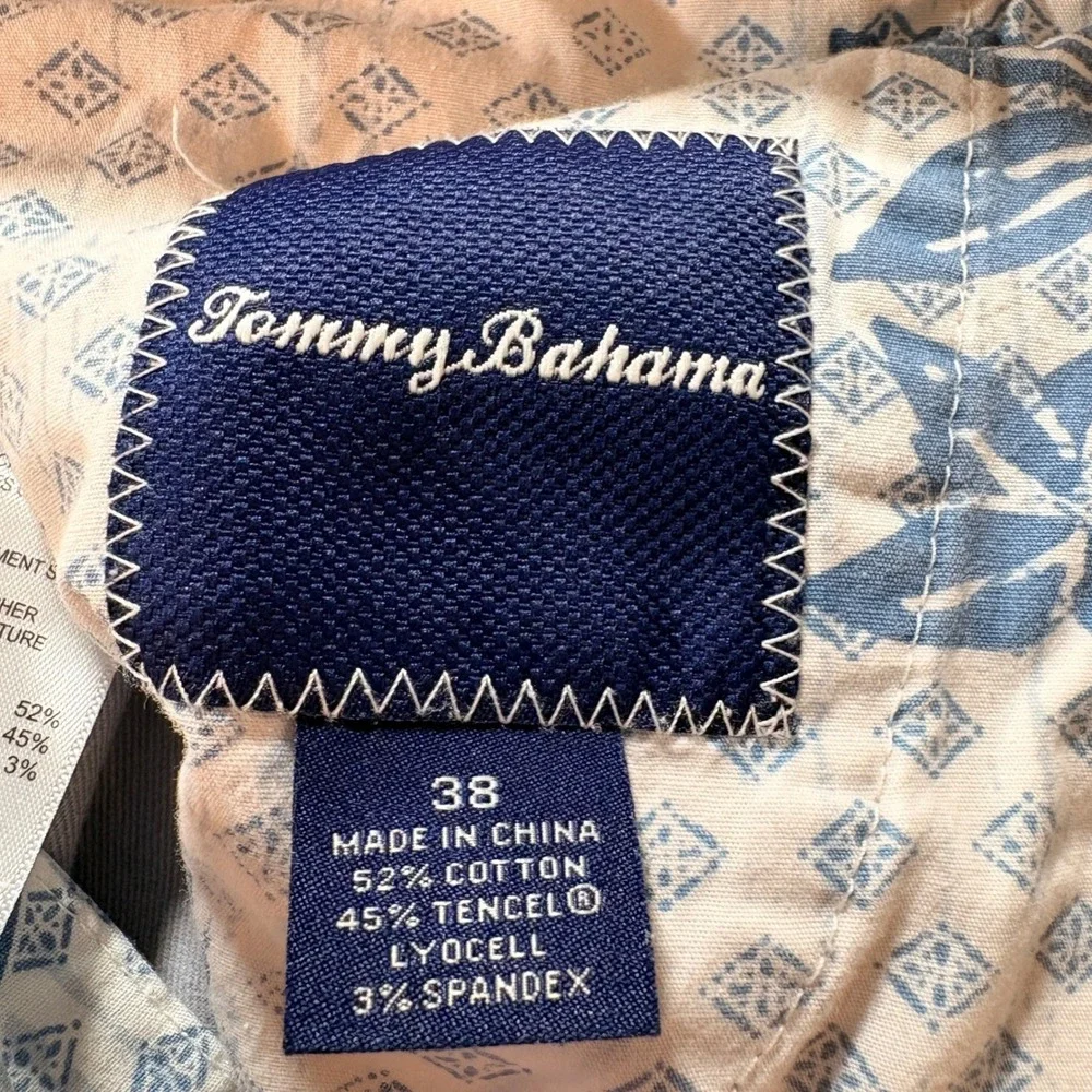Tommy Bahama Chino Shorts Mens 38 Khaki Tan Tencel Cotton Stretch Casual Summer